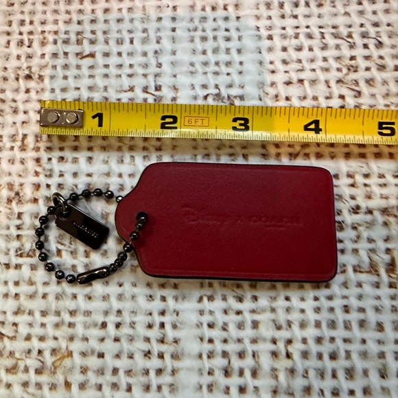 Coach Disney Mickey leather hangtag bag charm - Picture 4 of 5